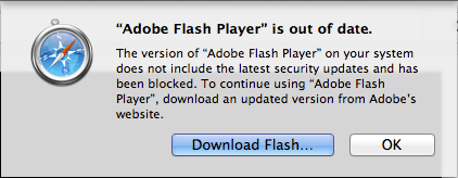 Flash Player non è aggiornato su Mac