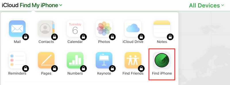 Utilizzo di iCloud per trovare il tuo dispositivo Mac