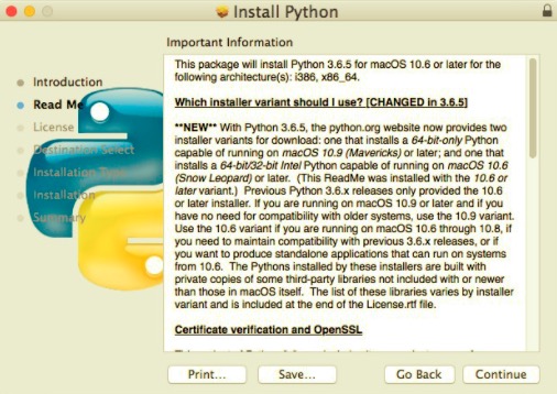 Installa Python aggiornato su Mac