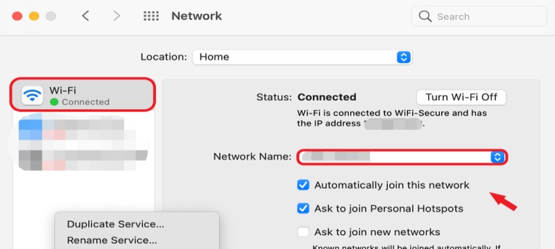 Disattiva Xfinity WiFi su Mac