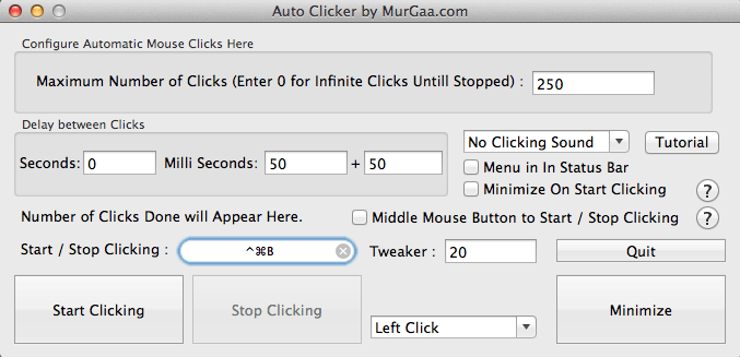 Auto Clicker di MurGaa per Mac