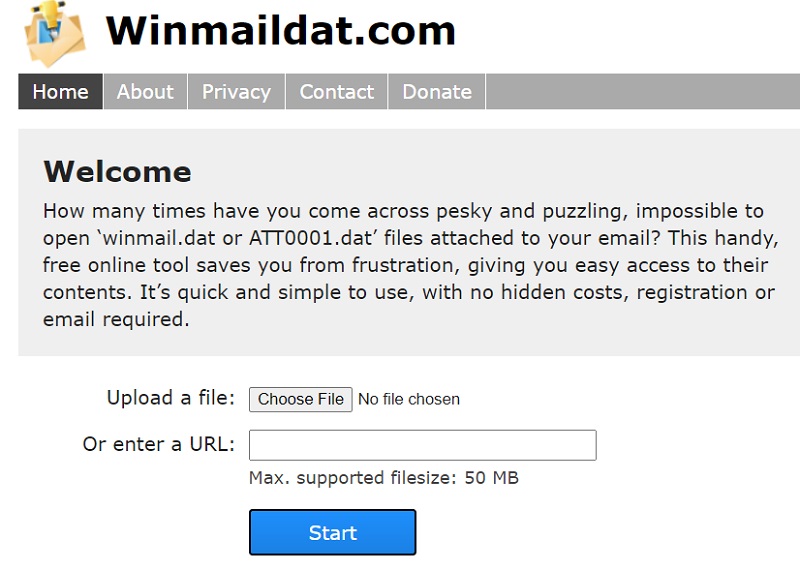 Apri i file Winmail.dat su Mac online