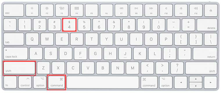 Screenshot su Mac utilizzando le scorciatoie da tastiera