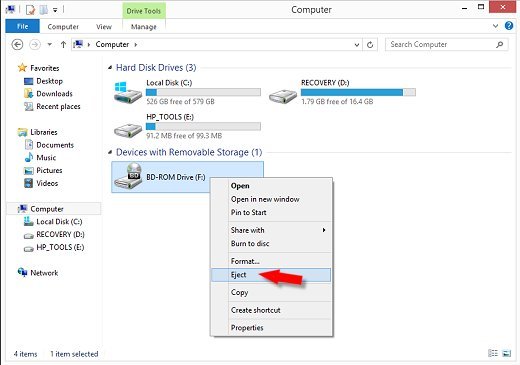 Smonta il file ISO