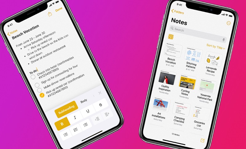 Le migliori app per prendere appunti per Mac - Apple Notes