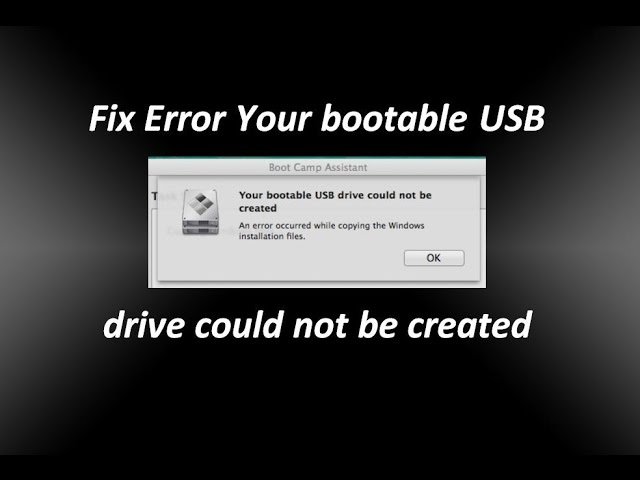 Impossibile creare l'unità USB avviabile