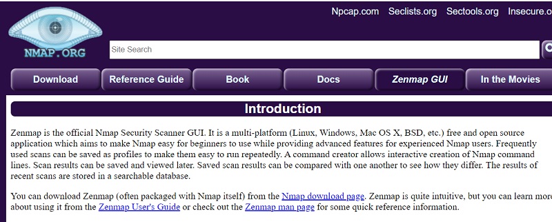 Zenmap Security IP Scanner per Mac e Windows