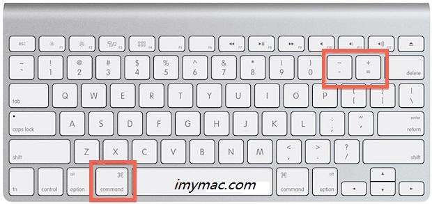 Ingrandisci su Mac con le scorciatoie da tastiera