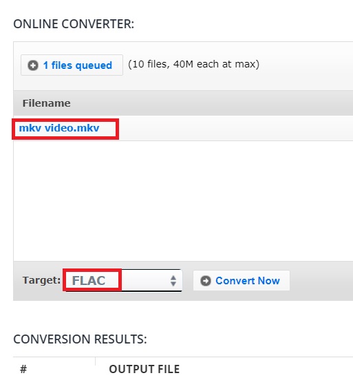 Trasforma MKV in FLAC online