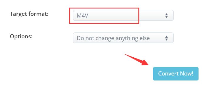 Converti MOV in M4V online