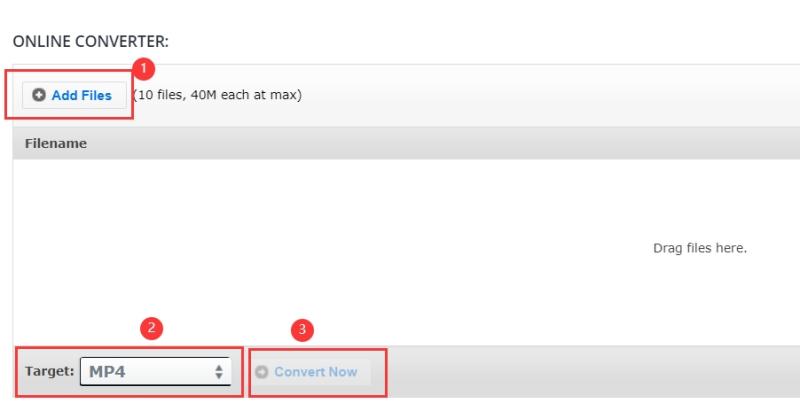 Converti facilmente RM in MP4 online