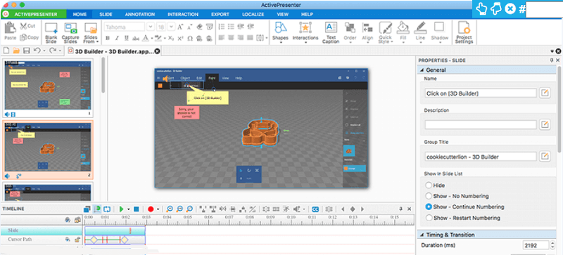 Registrare lo schermo con ActivePresenter