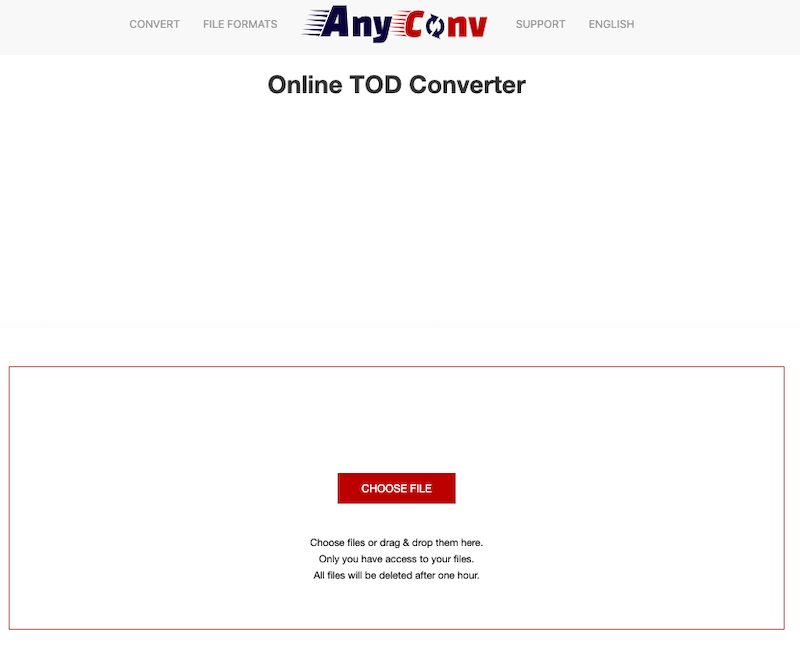 AnyConv: convertitore TOD online