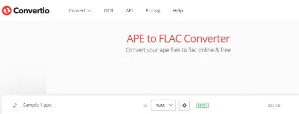 Converti APE in FLAC online