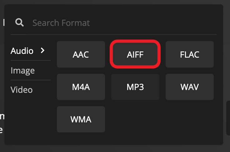 Converti M4A in AIFF gratuitamente