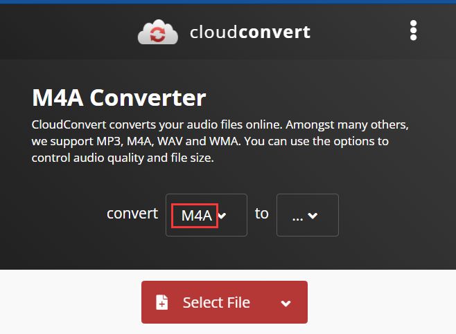 Converti facilmente M4A in MOV online