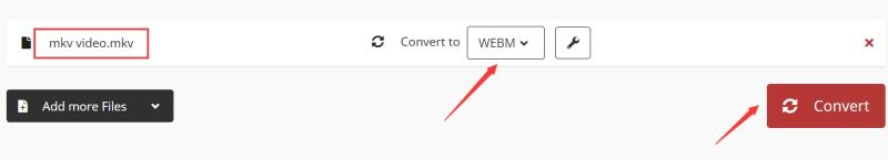 Converti MKV in WebM online