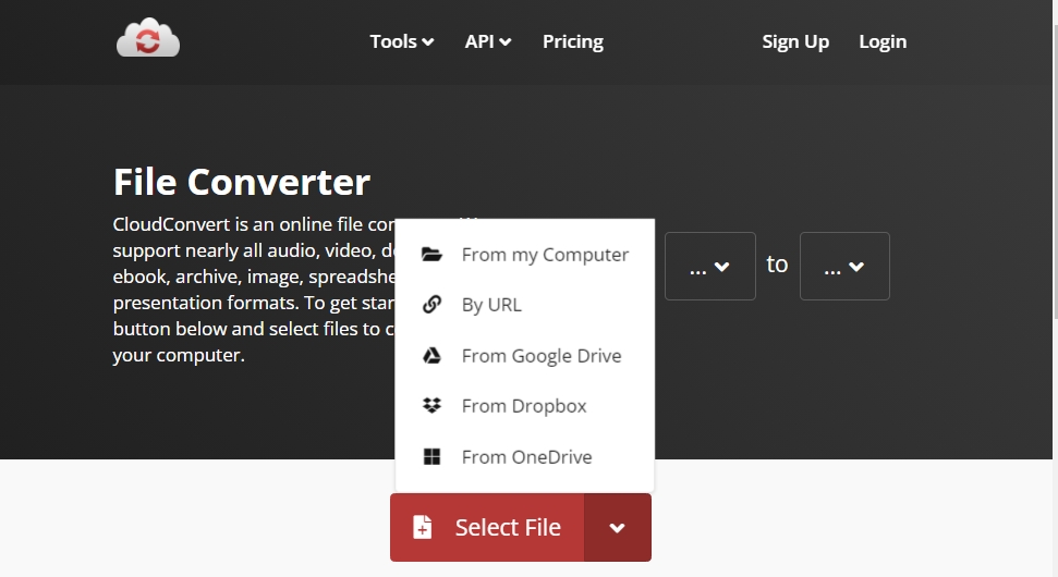 Converti facilmente MPG in MOV su CloudConvert.com