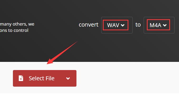 Converti WAV in M4A online