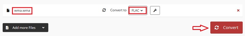 Converti WMA in FLAC online