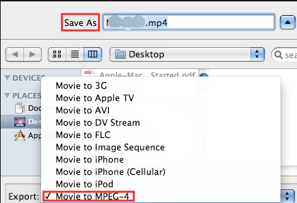 Utilizzo di iMovie per convertire i file video