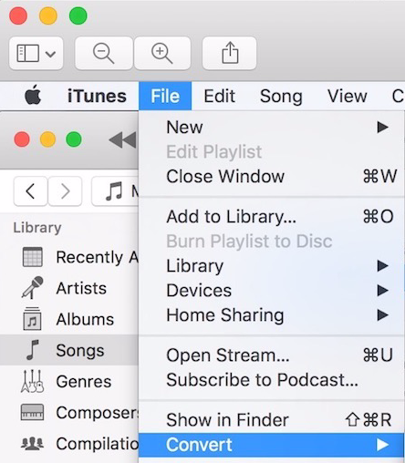 Converti AIFC in MP3 tramite iTunes