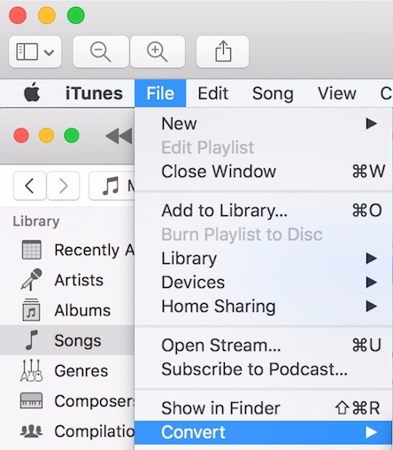 Converti WAV in MP4 con iTunes