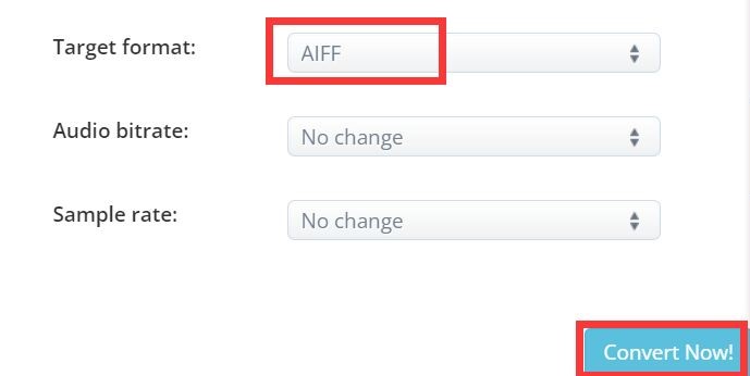 Converti FLAC in AIFF online