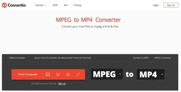 Converti facilmente MPEG in MP4 online