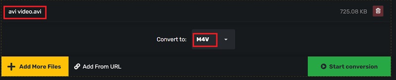 Converti AVI in M4V con strumenti online