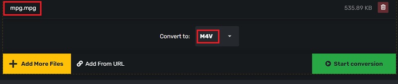 Trasferisci MPG in M4V gratuitamente