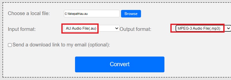 Converti AU in MP3 online gratuitamente