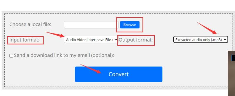 Converti AVI in MP3 online