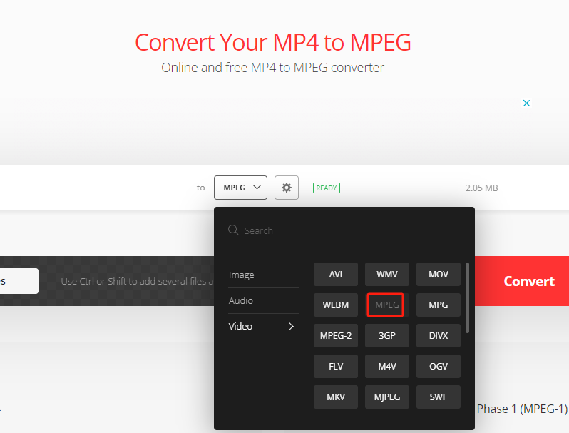 Converti 3GP in MPEG online