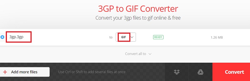 Trasforma facilmente il formato 3GP in GIF