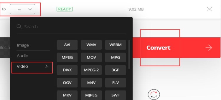 Converti VOB online