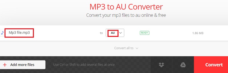 Trasforma MP3 in AU gratuitamente