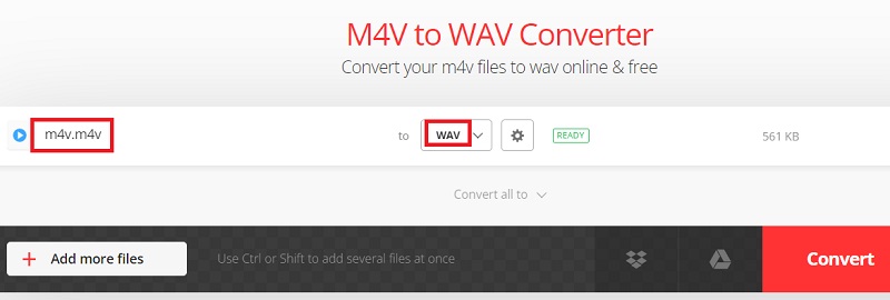 Converti facilmente M4V in WAV