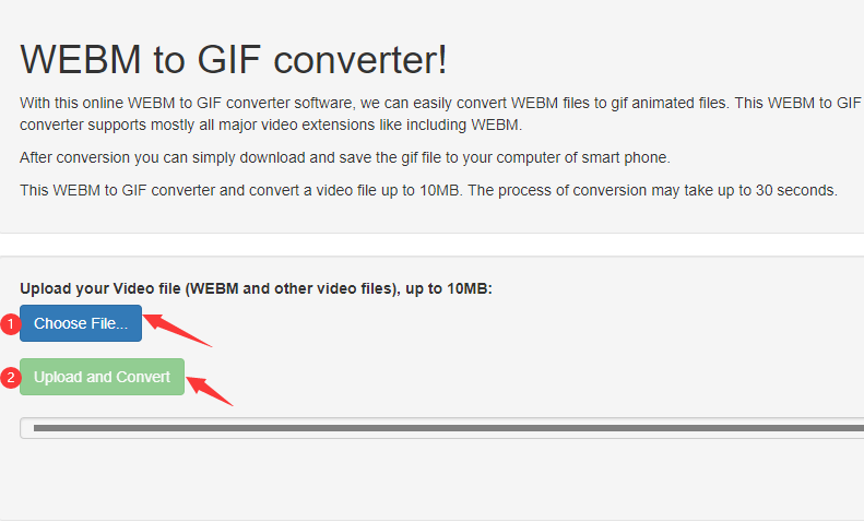 Convertitore da WebM a GIF EasyOnlineConverter