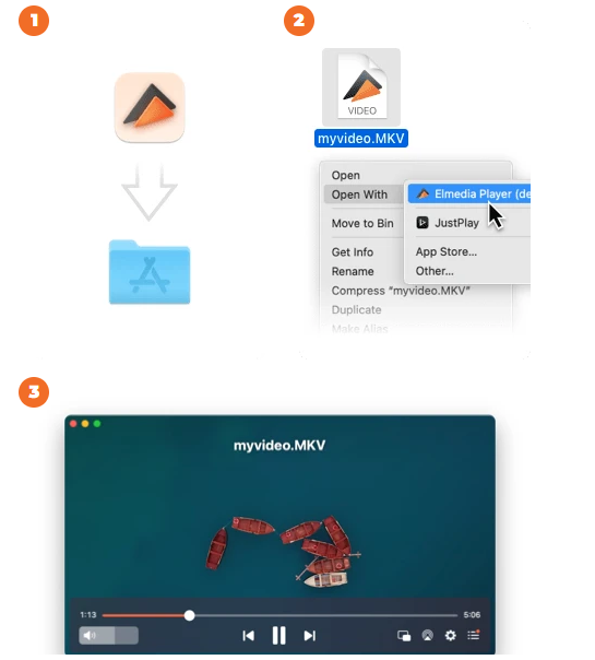 Riproduci MP4 con Elmedia Player