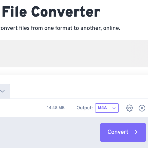 Converti APE in M4A con FreeConvert.com