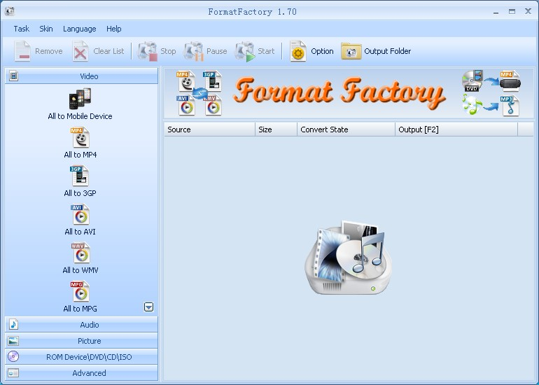 Format Factory per la conversione 3GP