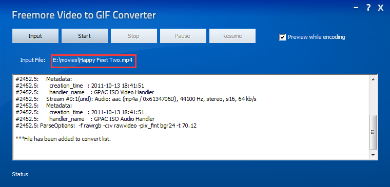 Converti MP4 in GIF Usa il video Freemore in GIF Converter