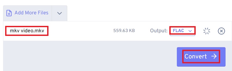 Usa FreeConvert per trasferire MKV in FLAC