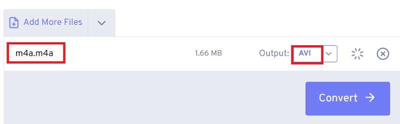 Trasforma M4A in formato AVI con FreeConvert
