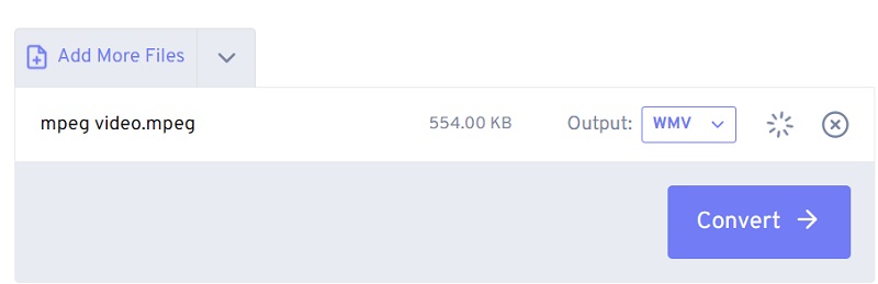 Converti MPEG in WMV utilizzando FreeConvert
