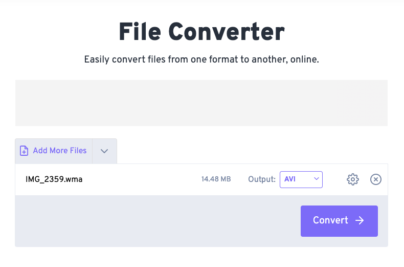 Converti WMA in AVI con FreeConvert.com