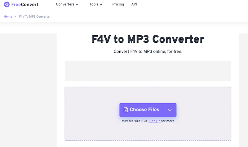 Converti F4V in MP3 su FreeConvert.com