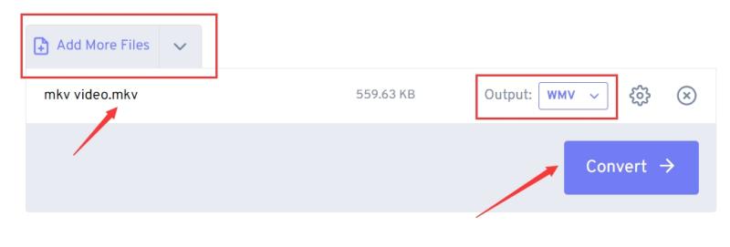 Converti MKV in WMV online gratuitamente