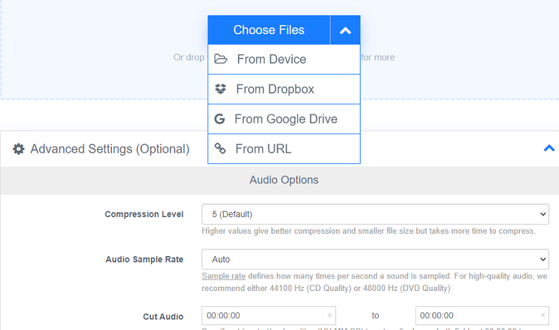 Converti WAV in FLAC con FreeConvert.com